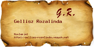 Gellisz Rozalinda névjegykártya